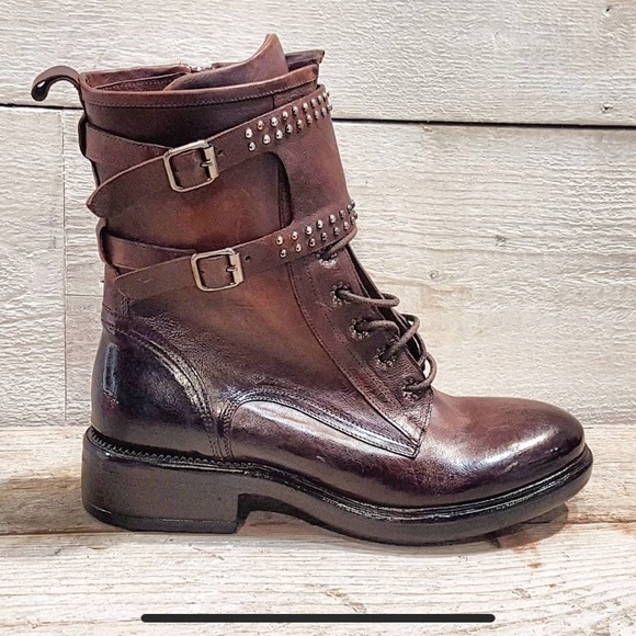 PAKROS Italy Rugged Moto Boots. Black Leather with Cool Metal Chain  EU 41 🇮🇹 - Picture 14 of 15